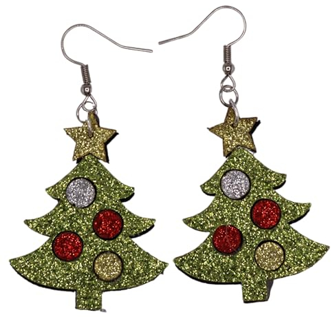 KTG24 Ohrringe Hänger Weihnachten Weihnachts Tanne Baum Tannenbaum Christbaum Filz 132