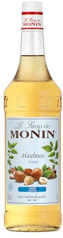 MONIN Sirup Haselnuss Zuckerfrei 1,0 l | Kalorienarmer Zero Haselnusssirup ohne Zucker - für Latte, Cocktails, Desserts und Kaffee mit ausgewogenem Geschmack