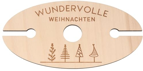 Spruchreif | Praktisches Geschenk für Weinliebhaber | Weinglashalter aus Holz | Geschenk zur Weihnachten | “Wundervolle Weihnachten”