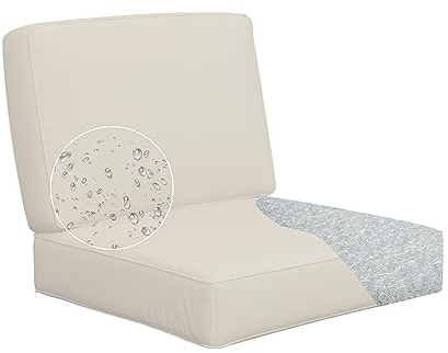 BNCKTRD Sitzauflagen Lounge Set, Bankauflage mit Rückenlehne Lounge Möbel Outdoor Kissen, Sitzkissen für Rattanstühle für Gartenmöbel Deko Terrasse Bench, Aus Verbessertem Wasserdichtem Material