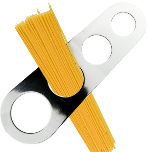 Generic 4-Holes Stainless Steel Spaghetti Measurer, Pasta Measure Cook Kitchen Cake Ruler Spaghetti Noodle Measure Portion Control, SSSM24322