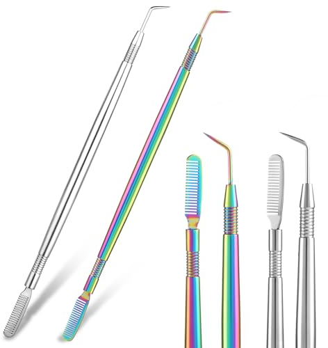 Amabro 2 Stück Wimpernkamm, Edelstahl Wimpernlifting Seperator Wimpernlifting zubehör Wimperntrenner Lash Lifting Werkzeug Wimpernlift Werkzeug Set aus Edelstahl Wimperntrennwerkzeug mit Trennkamm