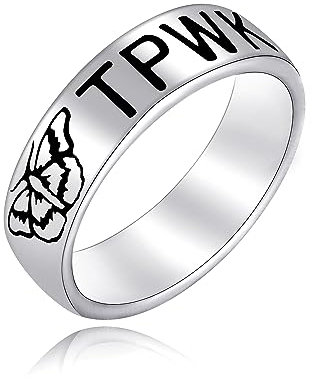 Joliernelle TPWK Ring Harrys Tattoo inspirierter Schmetterlings-Stempelring, Geschenk für Fan, Größe 59