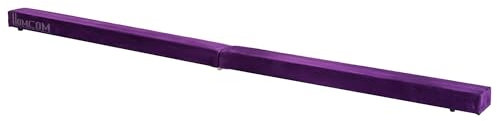 HOMCOM Schwebebalken 210cm Faltbar Gymnastik Balance Beam für Kinder und Erwachsene Balken Turnen Gymnastikbalken, Trainingsgeräte Balancierbalken für Zuhause Fitness Training Turnen, Violett