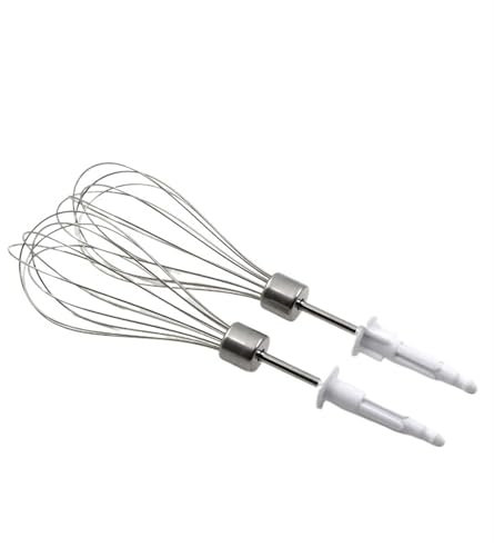 TUBBEK for Bosch Elektro-Schneebesen-Zubehör, Edelstahl, 12 Drähte, Stabschlägerkopf, MFQ-Serie, MFQ4020/4030, universell(2PCS 12 Wire Rod)