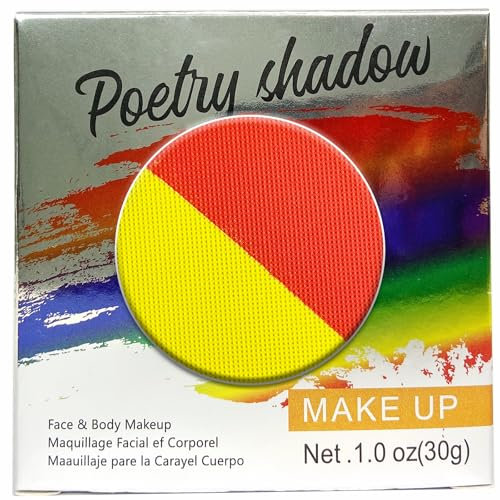 Peinture pour le visage et le corps-30g-Boîte individuelle professionnelle à base d'eau - Peinture pour le visage et le corps - Pour adultes et enfants -Carnaval-Rouge + Amarillo
