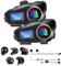 Motorbike Intercom 2 Pack Helmet Bluetooth Headset IP65 Waterproof Noise Cancelling Motorcycle Intercom Headphones with Microphone Bluetooth Helmet Speakers Motorbike Communication System Earphones