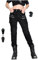 oFzimTo Pantalon Moto Femme Homologué, Jean Moto Femme (Noir,M)