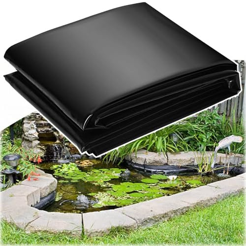 VOIRDA 6x8.5m 3x2m 10x12m 12x20m Membrane Bache Bassin Revêtement Bassin Extérieur Grande Liner Piscine Film PVC Premium Résistant Aux UV pour Jardins, Serre(10x16m)