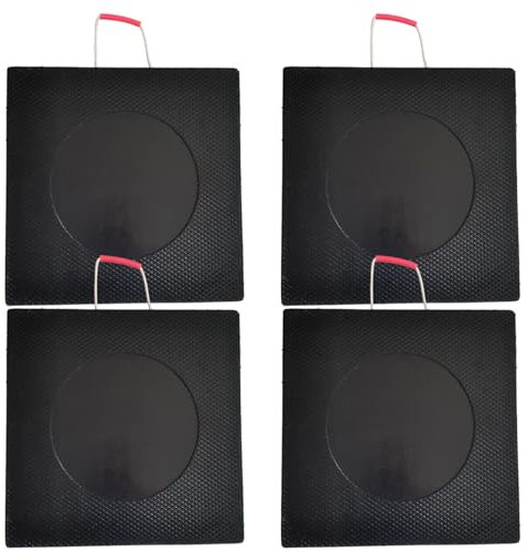 AMUFJJ Heavy Duty Crane Leg Pads, 1 2 3 4 Pack Plastic Outrigger Pad Mat for Crane/Concrete Pump/RV/Jack Leg Stabilizer Foot Pads, Load 40 tons(4 pcs,15 x 15 x 1.6 inch)