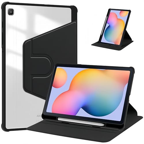 Custodia per Samsung Galaxy Tab S6 Lite 10.4” 2024/2022/2020 con supporto per S Pen, Smart Flip Cover ruotabile a 360, Custodia Slim-Fit Tablet Cover Auto Sleep/Wake
