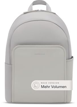 Kapten & Son Rucksack Aalborg NEW Greige 18 L | Rucksack Damen & Herren Grau | Handgepäck Rucksack mit 15 Laptopfach | Backpack ideal für Uni, Arbeit, Reisen