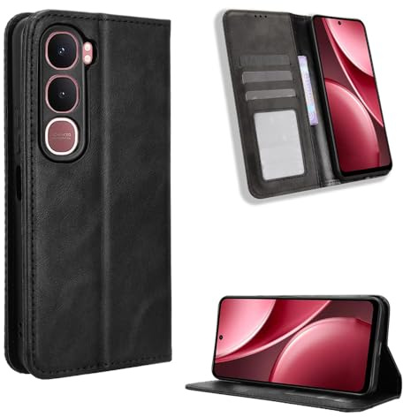 BellaCase Vivo Y31 5G/Y21D Coque [Étui Portefeuille] [Fonction Support] [Slots pour Cartes] [Couverture à Rabat Magnétique] Compatible avec Le Smartphone Vivo Y31 5G/Y21D(Noir)