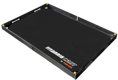 TARION Video Production Cart Accessories - Foldable Top Shelf Workstation with Mouse Pad- Upgraded with Wider Higher Laptop Platform for Titanrig Cart Base - Pro Top Shelf