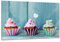Klebefieber Glasbild Cupcakes B x H: 60cm x 40cm