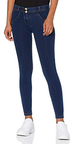FREDDY - Pantalone Wr.up® Superskinny Vita E Lunghezza Regular In Jersey Denim Scuro, Donna, Denim Scuro, Medium