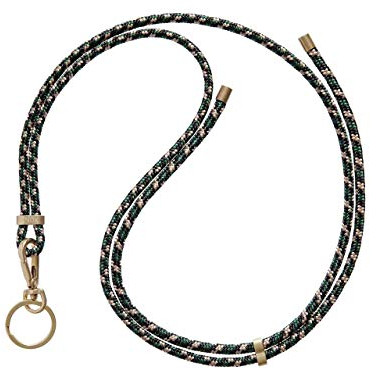 KNOK Schlüsselband Anhänger mit Kordel zum Umhängen Umhängeband Handgefertigt (Camo Green)