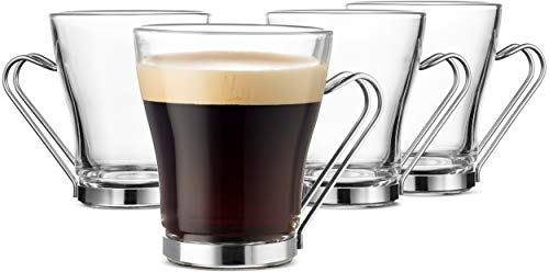 Bormioli Rocco OSLO Lot de 4 tasses à cappuccino pour café, thé, latte, expresso