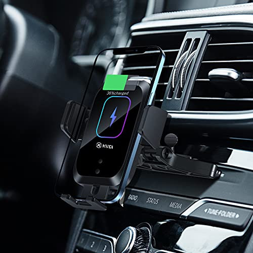 SNUNGPHIR WALOTAR Wireless Car Charger CD Slot Phone Mount, Auto-Clamping 10W Qi Fast Charging Infrared Smart Sensor Air Vent Cell P.