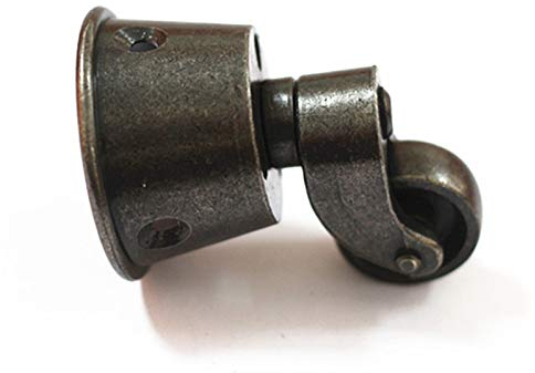POWERTOOL - Rueda giratoria, estilo antiguo, vintage, de latón macizo, para muebles, ajuste estilo tornillo para sillas, sofás y mesas (1 unidad)