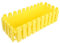 Hemoton Clôture en Plastique Rectangulaire Pots de Fleurs Jardinière Succulente Pot de Jardinage Décoratif Pots de Fleurs pour Fenêtre de Jardin Balcon Clôture Décorations Jaune