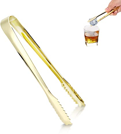 Pince à glaçons,Pince à Glaçons/Sucre/Service,pince a sucre,Pince a Glacon en Acier Inoxydable,pinces de service pince de bar pinces à sucre en acier inoxydable doré pour glace sucre biscui buffet
