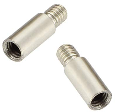 Buchschrauben vermessingt oder vernickelt verschiedene Größen, 20, 50, 100 oder 1000 Stück / (Verlängerungen 10 mm, 20 Stück, vernickelt)