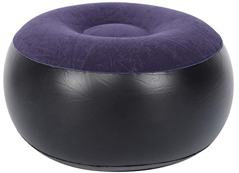 01 Aufblasbarer Beflockungsstuhl, Faltbarer Indoor Outdoor runder tragbarer aufblasbarer Hocker für Zuhause für Reisen