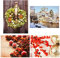 Weihnachtskarten, Multipack mit 24 Karten – Box mit 24 Weihnachtskarten mit 4 Designs – Foto-Stil, Weihnachtskarte mit festlichen Szenen