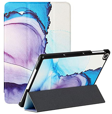 MadBee Tableta Funda para Huawei MatePad T10/T10S (9.7 Inch, 2020 Release), Súper Delgada y Ligera Carcasa con Función de Soporte Triple Plegable [No Auto-Reposo/Activación] (Azul)