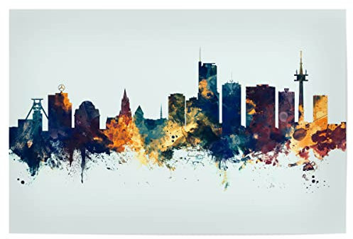 artboxONE Poster 150x100 cm Städte Essen Germany Skyline Winter - Bild Essen Cityscape Colorful