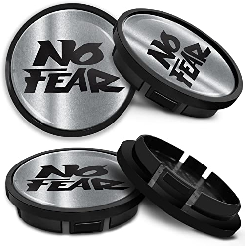 SkinoEu Kompatibel für VW Nabendeckel 66mm 5G0601171 Radnabenabdeckung für Alufelgen Felgendeckel Nabenkappe Radkappen Schwarz No Fear Silber CR 17 Z*