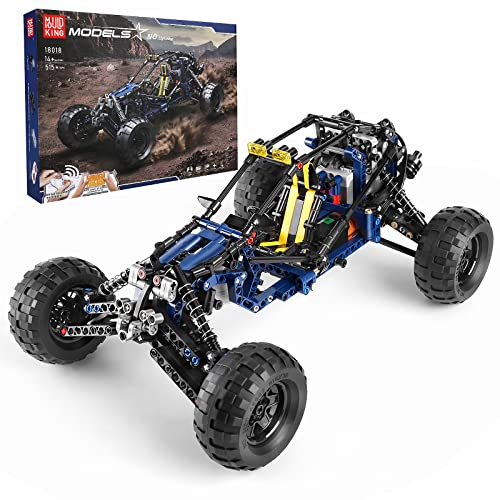 Mould King 18018 Technik Geländefahrzeug Modell, 515 Teile Baustein Kletterfahrzeug Ferngesteuerte Fahrzeuge Bausteine Kit mit 2.4 G Fernbedienung und App Dual Control