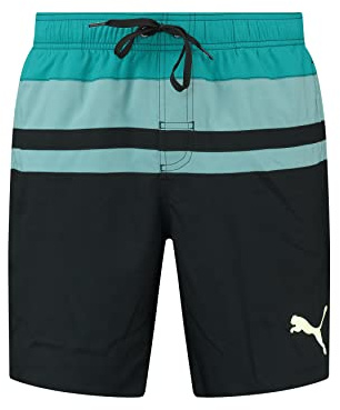 PUMA Shorts Pantaloncini, Nero (Black Teal Combo), L Uomo