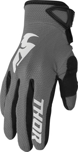 Thor Sector S20 Handschuhe Enduro MX Motocross Gloves grau Weiss - Enduro Offroad Cross Downhill MTB Gloves (S)