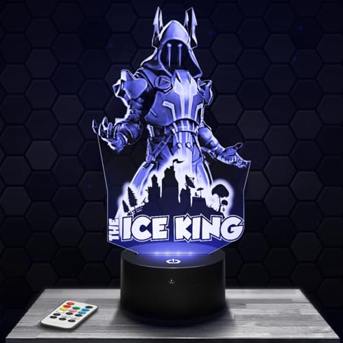 Nachttischlampe - Touch-Nachtlicht Videospiel The Ice King 3D-LED-Lampe Illusion, Geschenkidee Weihnachten Geburtstag Junge und Mädchen Nachttischlampe Kinder- oder Erwachsenenzimmer TOP