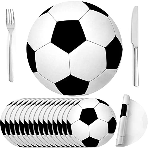 Yinder Einweg-Tischsets, 30,5 cm, Sportball, Geburtstagsparty, Dekoration, Zubehör für Sport, Partyzubehör (Fußball), 50 Stück