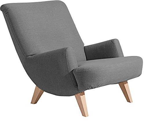 58 aufm Kessel Sessel Kajsa Bezug Flachgewebe (Leinenoptik) Buche Natur/anthrazit 21253