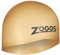 Zoggs Gorro de natación de Silicona de fácil Ajuste, Ajuste cómodo, diseño hidrodinámico, sin látex, Dorado, Normal