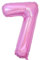 Vthoviwa 40 Zoll/18 Farbens Luftballon Zahlen 7 Rosa, Luftballon 7. Geburtstag Foil Ballon, 0123456789,10-19,20-25,30,40,50,60,70,80,90, Folienballon 7 Party Dekoration Helium Unterstützen