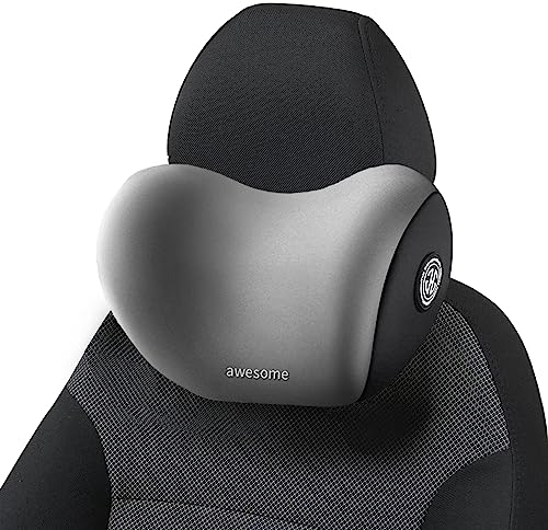 Auto-nackenkissen, Autositz-kopfstütze aus Memory-schaumstoff Mit Verstellbaren Trägern, Memory-schaumstoff und Atmungsaktivem, Abnehmbarem Bezug, Geeignet zum Fahren, Spielen, Bürositz(Gray)