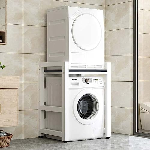Fowenert Armadio per lavatrice a tamburo,unità di stoccaggio della lavatrice,kit impilabile per lavatrice e asciugatrice,mensola per bagno,cucina,balcone,lavanderia,capacità del cuscinetto: 300 kg