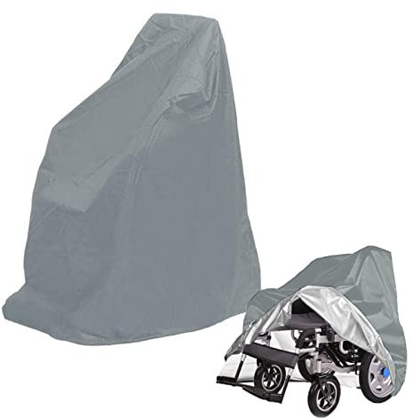 Rollstuhl-Schutzhülle, 210D graue Mobilitätsroller-Abdeckung, elektrische Rollstuhl-Abdeckung, Rollstuhl-Aufbewahrungsschutz, wasserdicht, staubdichte Abdeckung, Outdoor-Regenschutz, 99,4 x 79,5 x 9