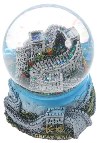 OUNONA 1 Pc Bola De Cristal De La Gran Muralla Bolas De Nieve De Navidad Bola De Cristal De Resina Recuerdos De Bolas De Cristal Decoración De Mesa Agua Viajar Invierno Acuático
