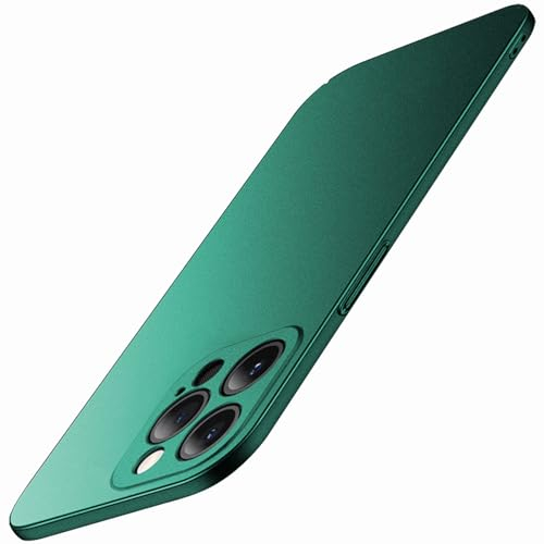 Sitthyw Hülle Ultra Dünn (0,3 mm) für iPhone 15 Pro Max, Matt Anti-Fingerabdruck Handyhülle Kameraschutz Kratzfest Back Hard PC Cover Anti-Rutsch Slim Hardcase für iPhone 15 Pro Max, Grün