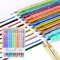 Luksinlong Dual Brush Pen Set, 12 Farben Metallic Stifte, Filzstift mit Metallic-Effekt, Weit verbreitet in der Malerei, Kalligraphie, Färbung (12 Farben - zwei Arten von Spitzen)