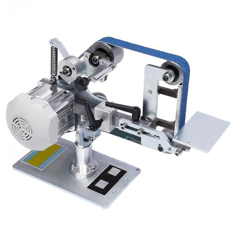 Levigatrice a nastro con accessori, levigatrice a nastro da 550 W, con nastro abrasivo 30 m/S, set di levigatrice a nastro, lunghezza 762 mm, larghezza piatto abrasivo da 25 mm, diametro 100 mm, con 2