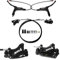 Splumzer 4-Kolben eBike Hydraulic Brake Set,2-PIN Power-Off Hydraulic Disc Brake für E-Bike,Pre-Bled Hydraulic Brake Kit mit Montageadapter,Ideal für eBikes und Elektro-Roller