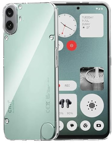 FDHYFGDY Schutzhülle für Nothing CMF Phone 1 Hülle, transparente stoßfeste Silikon-Handyhülle, klare, dünne, weiche TPU-Stoßstangenabdeckung Case
