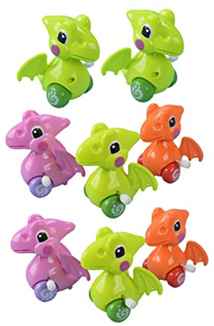 CORHAD 8stücke Teiliges Bunter Dinosaurier Aufziehspielzeuge Lustige Uhrwerk-Dinosaurier Für Junge Mädchen Anziehende Cartoon-Designs Spielzeug Für Jungen Und Mädchen